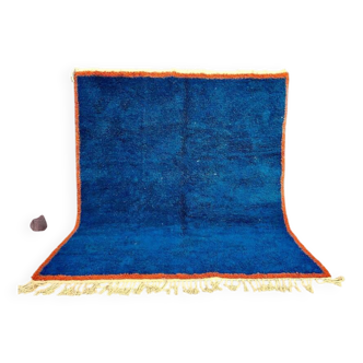 Tapis bleu majorelle en laine 150cmx250cm