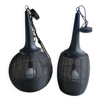 Designer black metal pendant lights