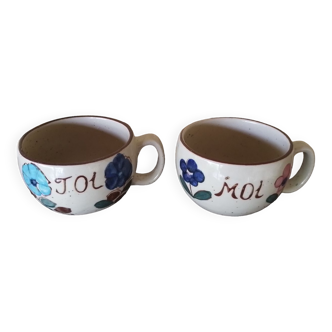 Vintage You and Me Stoneware Bowls
