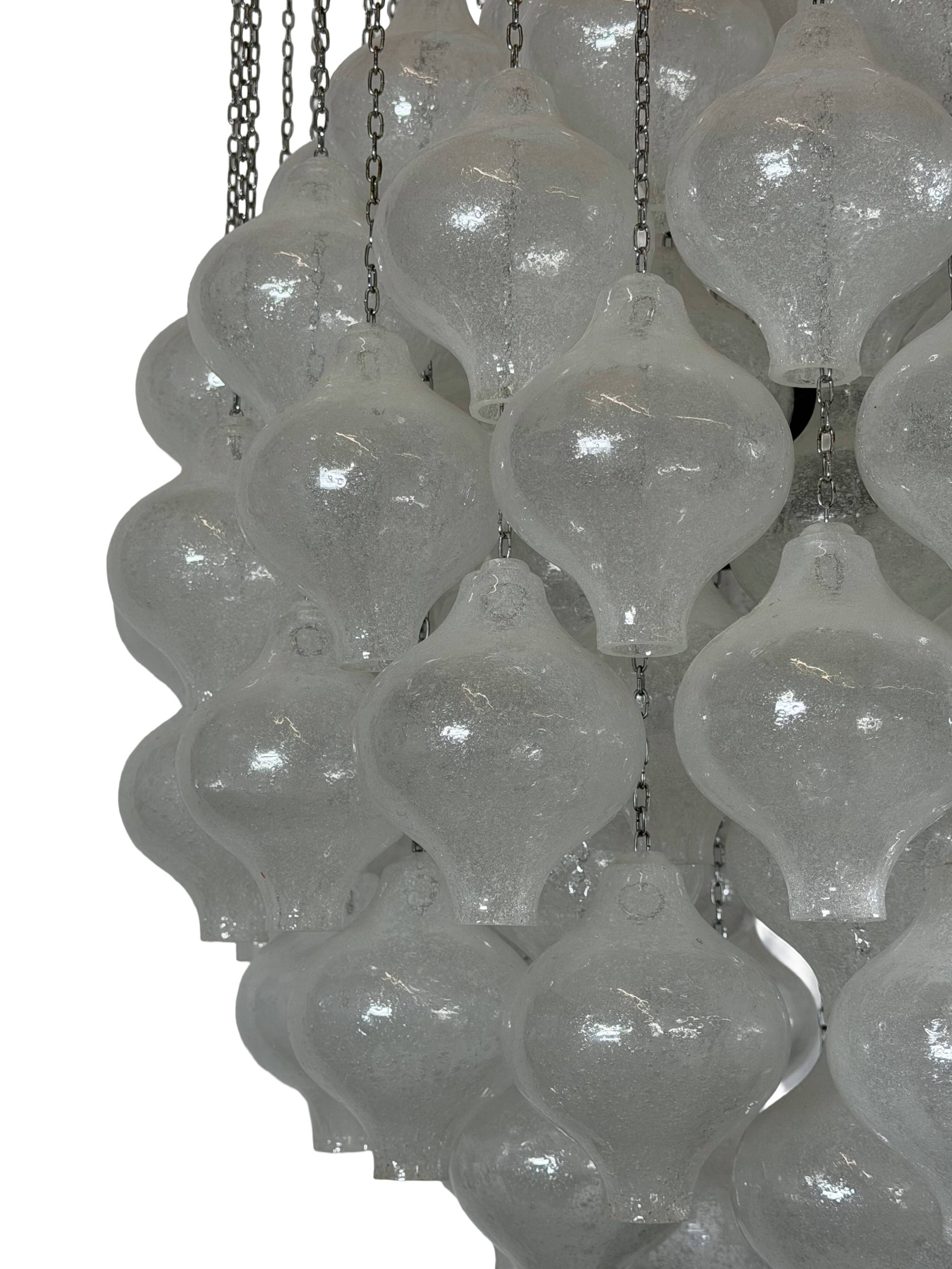 1960s 197070s Tulip Chandelier by J.T. Kalmar for Kalmar Austria