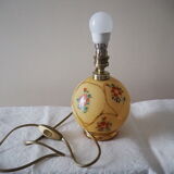 Old lamp foot ball to pose / table / bedside / side glass – floral print
