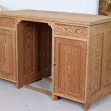 Office with two boxes in rustic pine