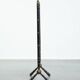 Antique French faux bamboo firescreen with luxurious fabric