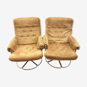 Pair of Bruno Mathsson armchairs for DUX
