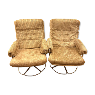 Pair of Bruno Mathsson armchairs for DUX