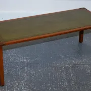 Table Basse Bevan Funnell avec Plateau en Cuir Vert