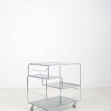 Table basse/chariot modulable conçue par Max Sauze, années 1970