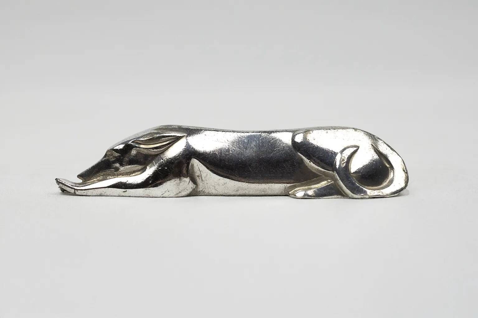 Pair of Art Deco knife rests - dog & cat - Gallia Christofle 1930
