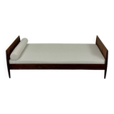 Danish Palisander Bed Daybed in Bouclé 1960s