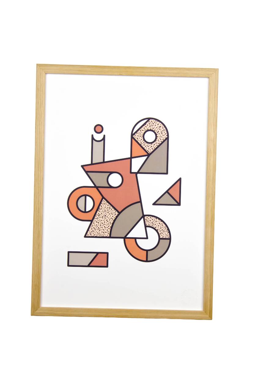 Illustration - Abstract geometric graphic colorful A3 poster numbered #004