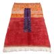 Berber mr4015 beni mrirt handwoven rug from morocco, geometric - red / orange