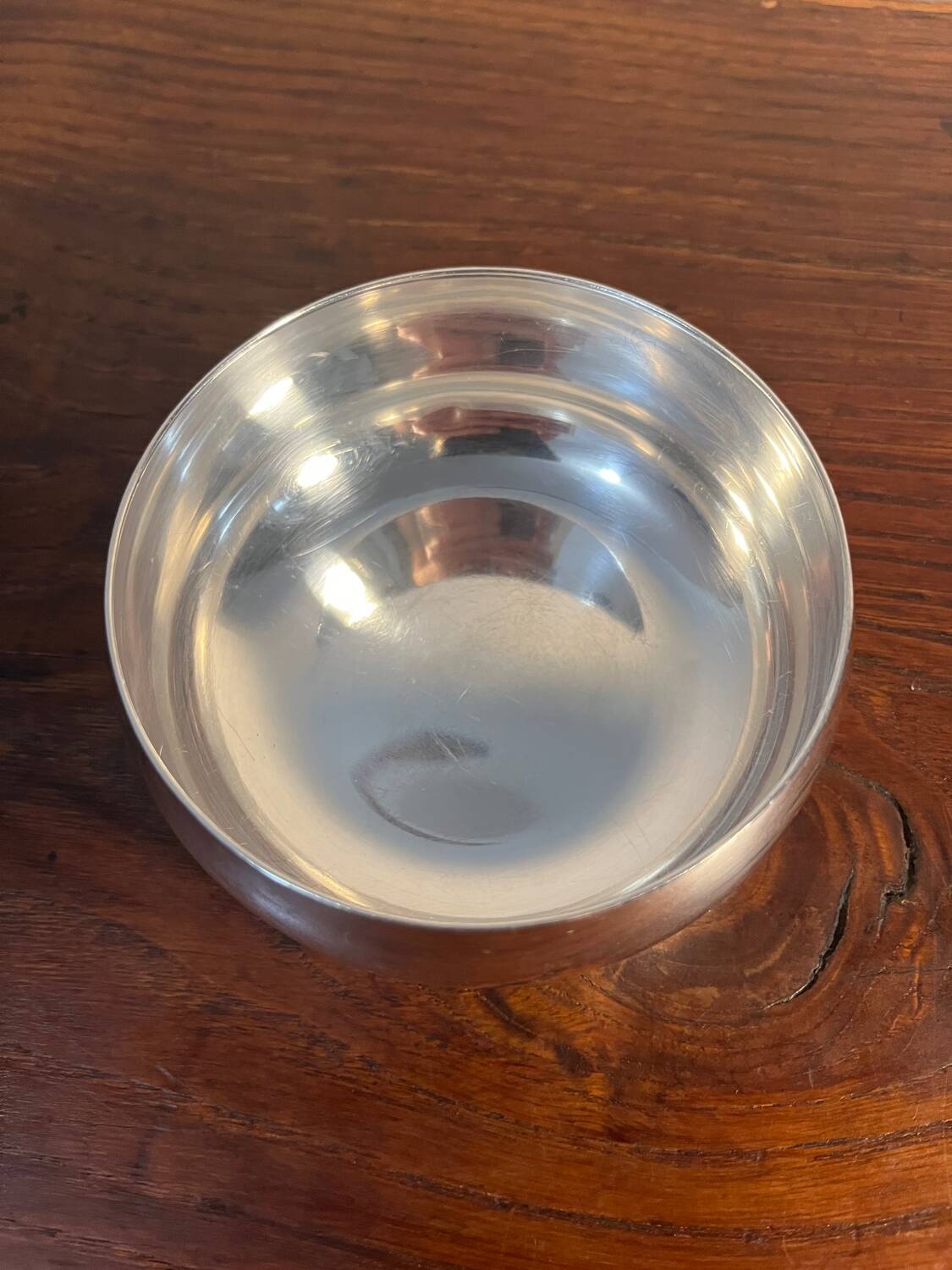 Set of two silver-plated finger bowls from Christofle