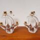 Schneider pair of vintage Crystal candlesticks