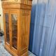 Two-door mahogany display cabinet