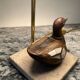 Artifex lamp with cloisonné wooden birds and travertine from the 1960s-70s.
