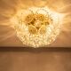 Sputnik ceiling light in floral glass and brass, Germany, 1960s.