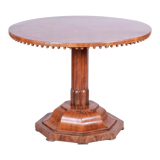 Unique Restored Austrian Biedermeier Walnut Folding Round Dining Table, 1820s