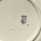 Hollow serving dish in old Badonviller earthenware, off-white and vintage gold, tableware