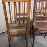 Série de quatre chaises style Louis XVI en bois sculpté