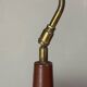 Midcentury leather wrapped French desk lamp style of Jacques Adnet, 1950s