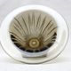 Art Deco bowl in smoked glass with geometric patterns