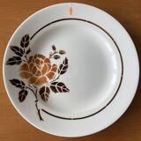 8 antique flat plates in Saint-Amand earthenware (Nord)