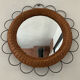 Miroir vintage en rotin