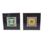Victor Vasarely, Compositions, 1970s, Gelatin Offset Lithographs, Set of 2