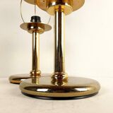 Golden metal table lamps by Sijaj Hrastnik, set of 2