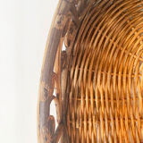 Peacock rattan tray