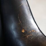 Fauteuil Danemark Moderne par Nanna Ditzel en chêne et cuir patiné, années 1950