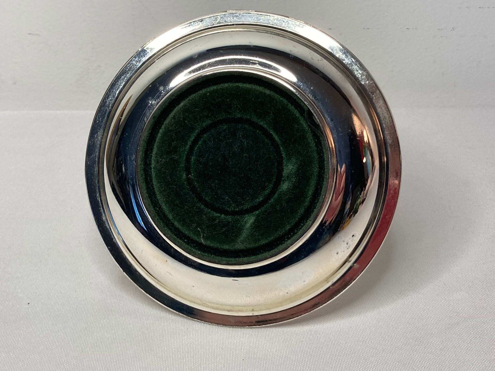 Twentieth century silver metal hand candle holder