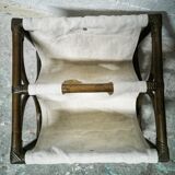 Rattan and fabric magazine holders