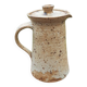 Cruche à couvercle grès pyrité France 1970