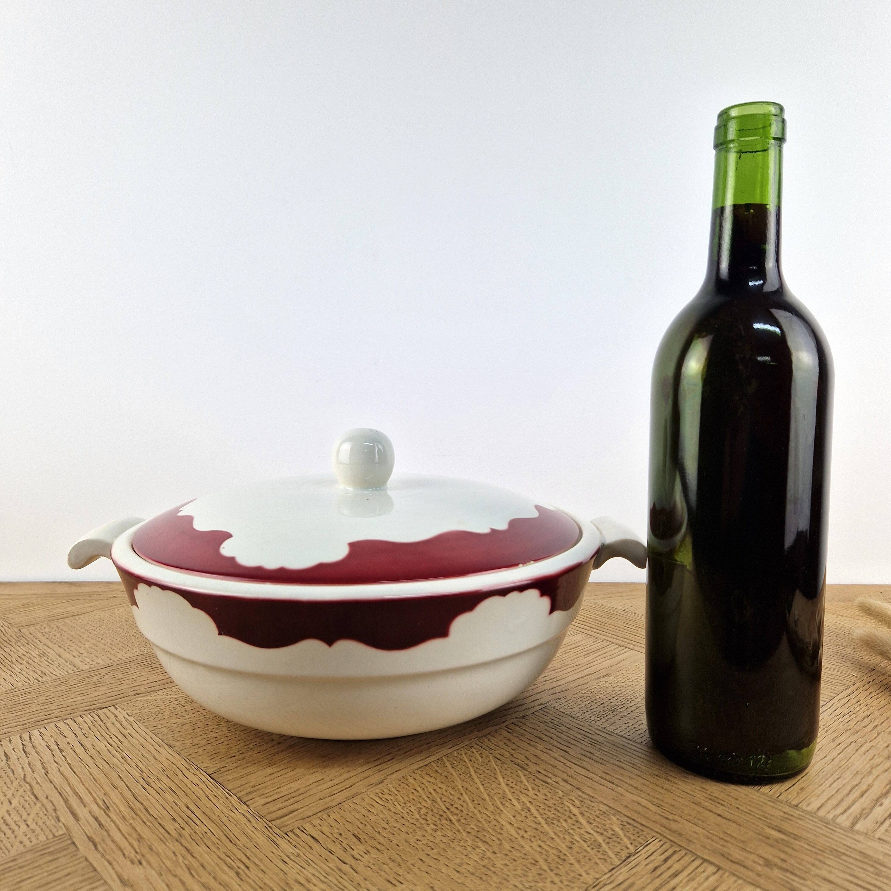 Digoin Sarreguemines soup tureen in earthenware – vintage vegetable dish