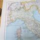Italy, original map printed in 1907.
