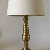 Golden brass floor lamp