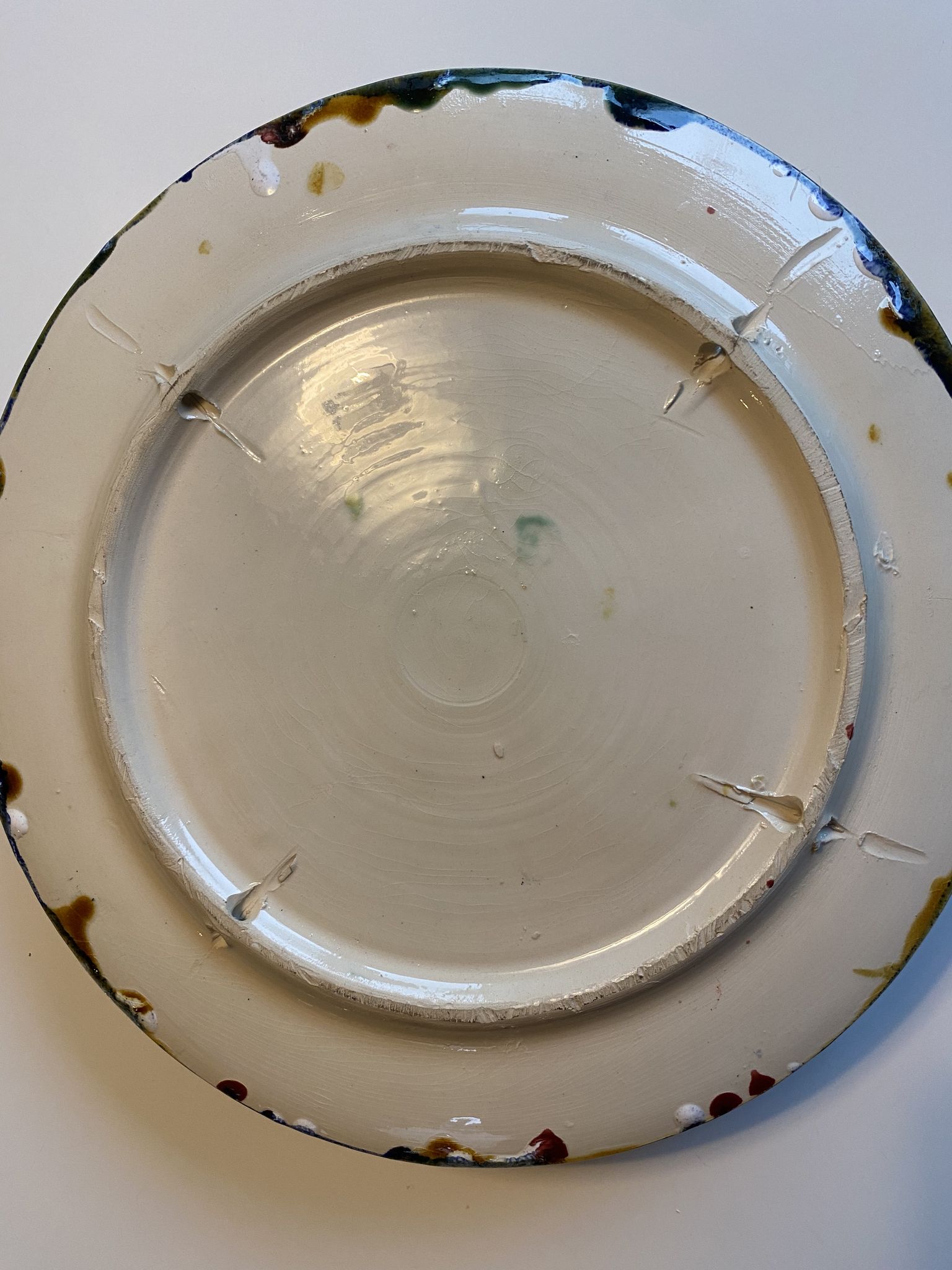 Assiette de poterie portugaise Palissy