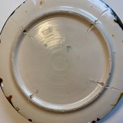 Assiette de poterie portugaise Palissy