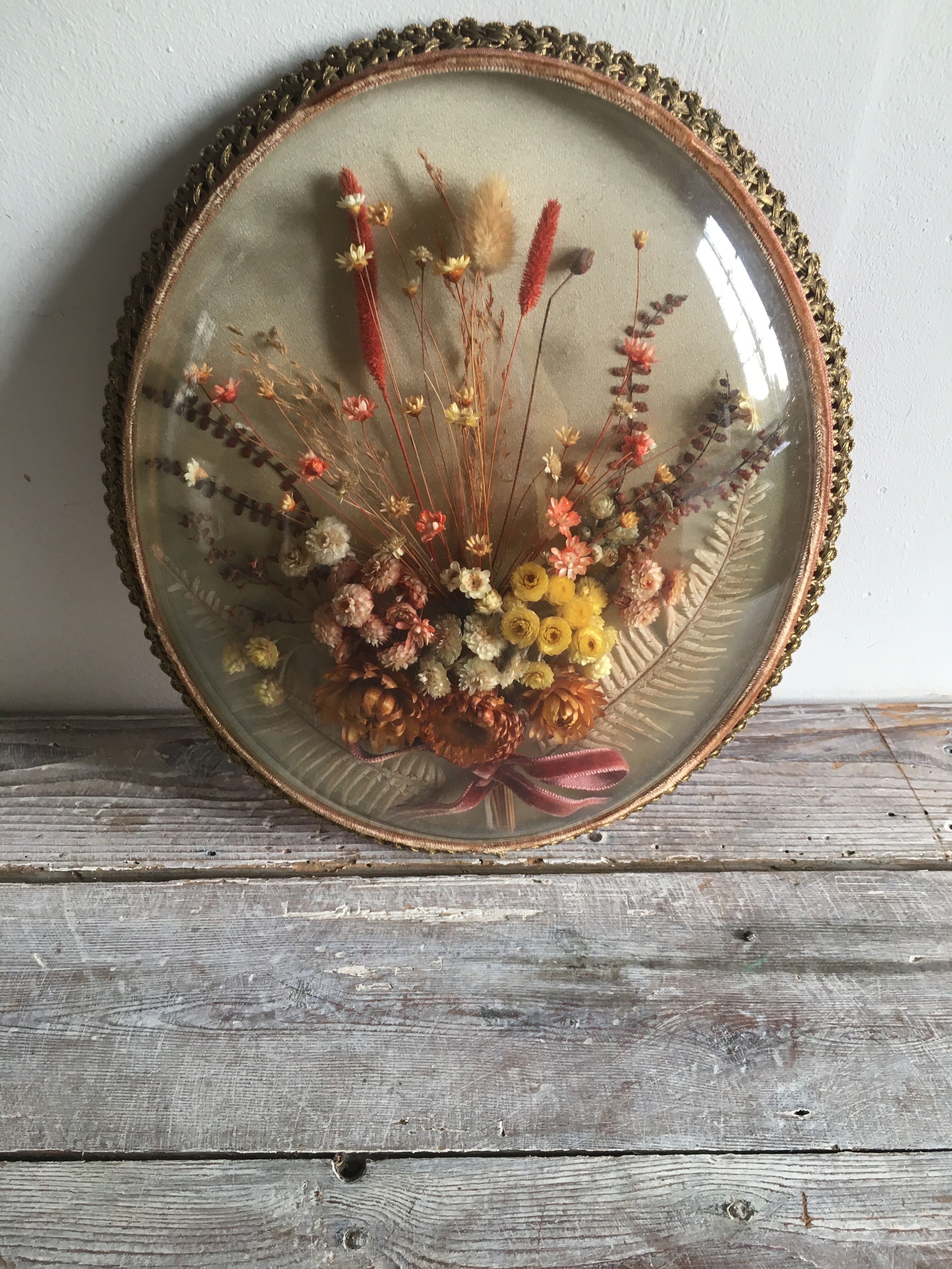 Frame dried flowers