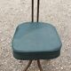Chaise pivotante en skaï vert et acier chromé, Pullman, 1960