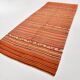 Pumpkin Orange Striped Turkish Woven Kilim Rug, 158x390 Cm