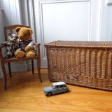 Ancient rattan wicker trunk