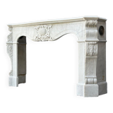 Napoleon III fireplace in Carrara marble, circa 1880