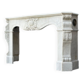 Napoleon III fireplace in Carrara marble, circa 1880
