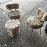 Pair of chairs toupee and his Ottoman