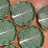 Cabbage leaf dessert plates