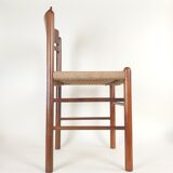 Dining chair in beech wood woven in rope