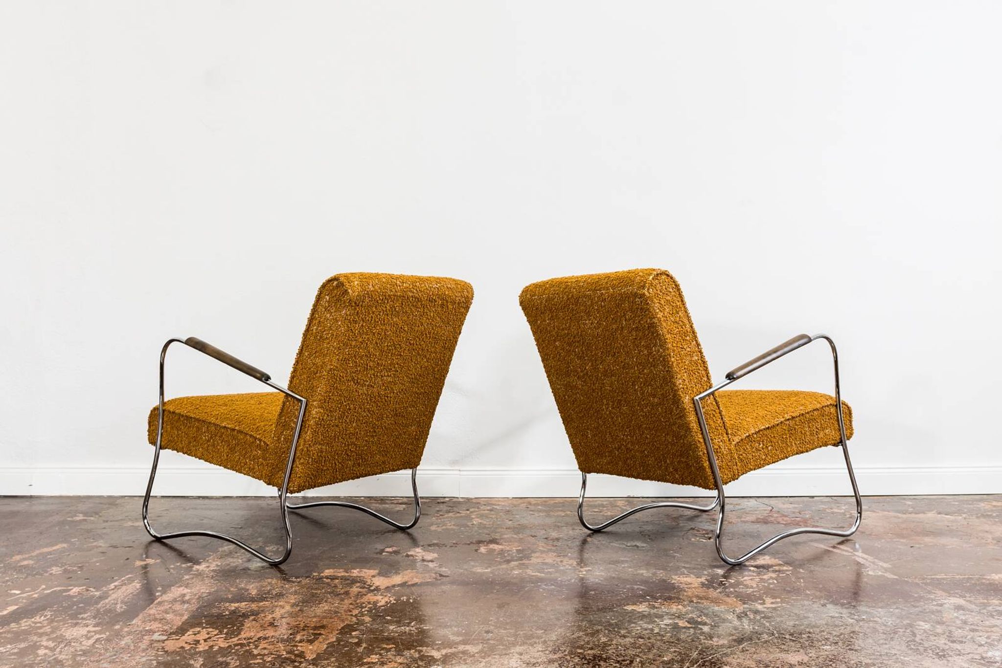 Bauhaus style armchairs, 1950s, Poland, set of 2