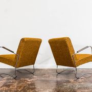 Bauhaus style armchairs, 1950s, Poland, set of 2